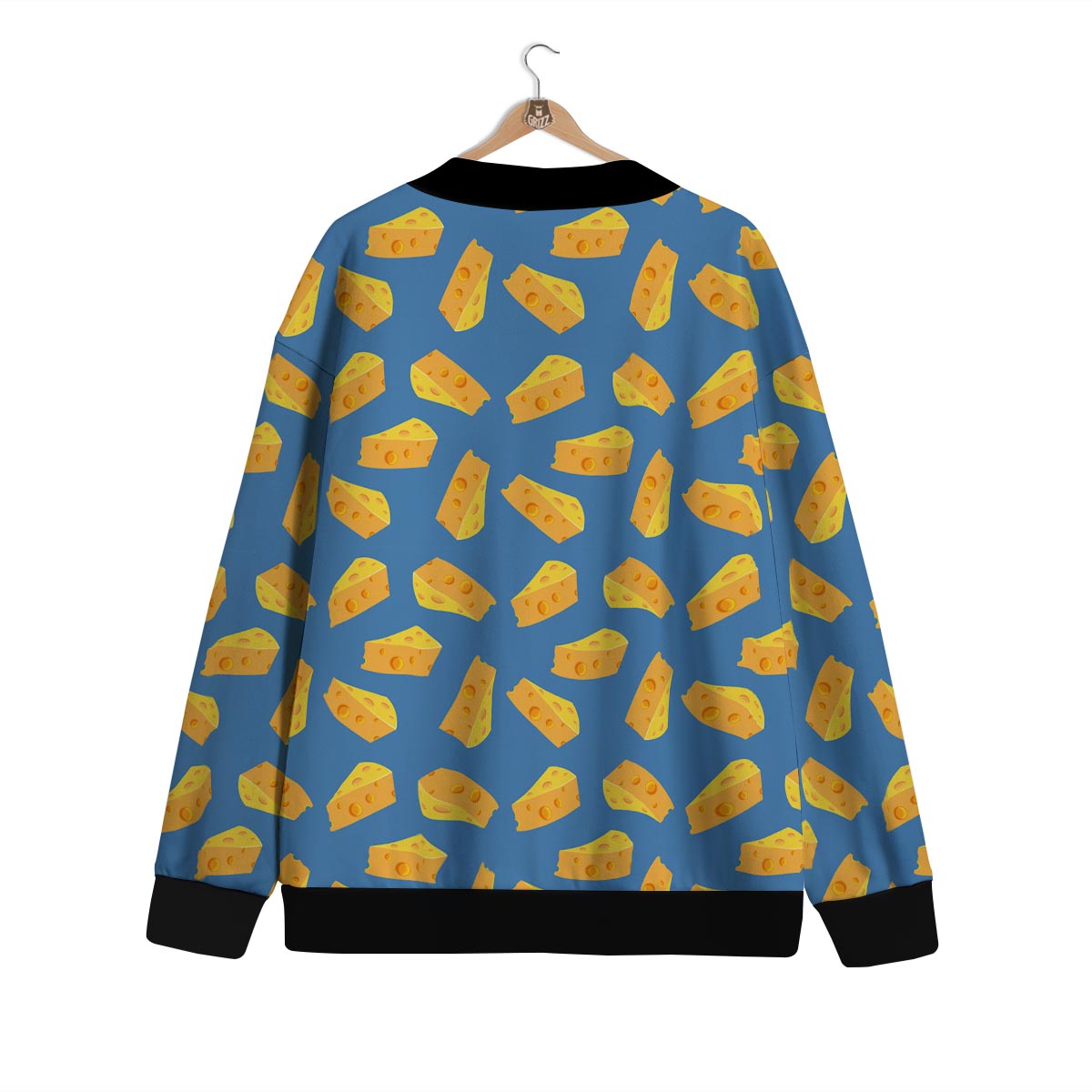 Cheese Slice Print Pattern Cardigan-grizzshop