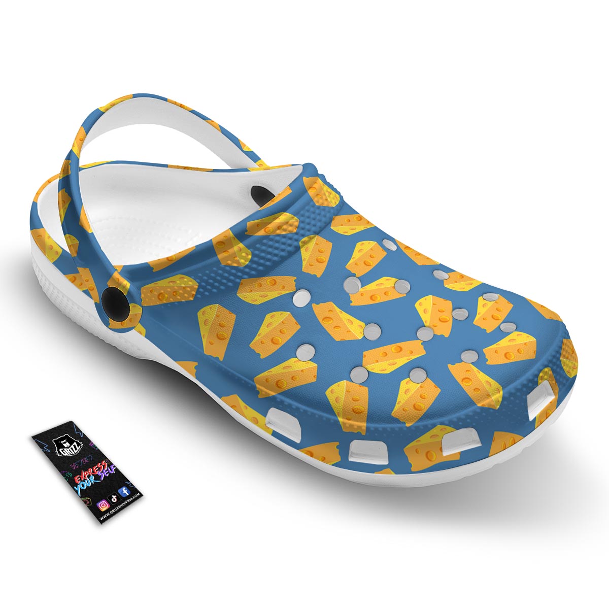 Cheese Slice Print Pattern Clog-grizzshop