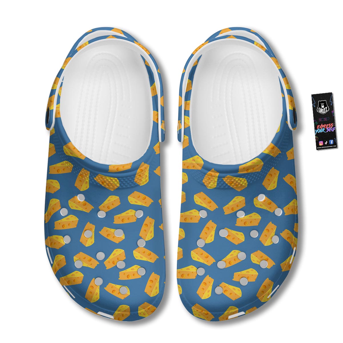 Cheese Slice Print Pattern Clog-grizzshop