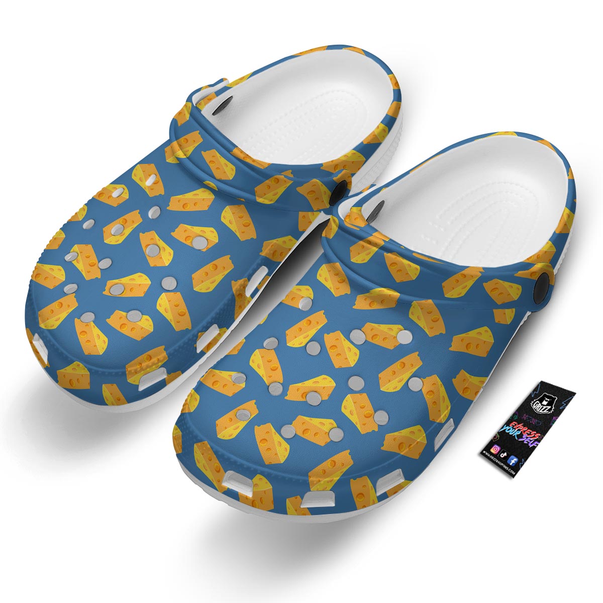 Cheese Slice Print Pattern Clog-grizzshop