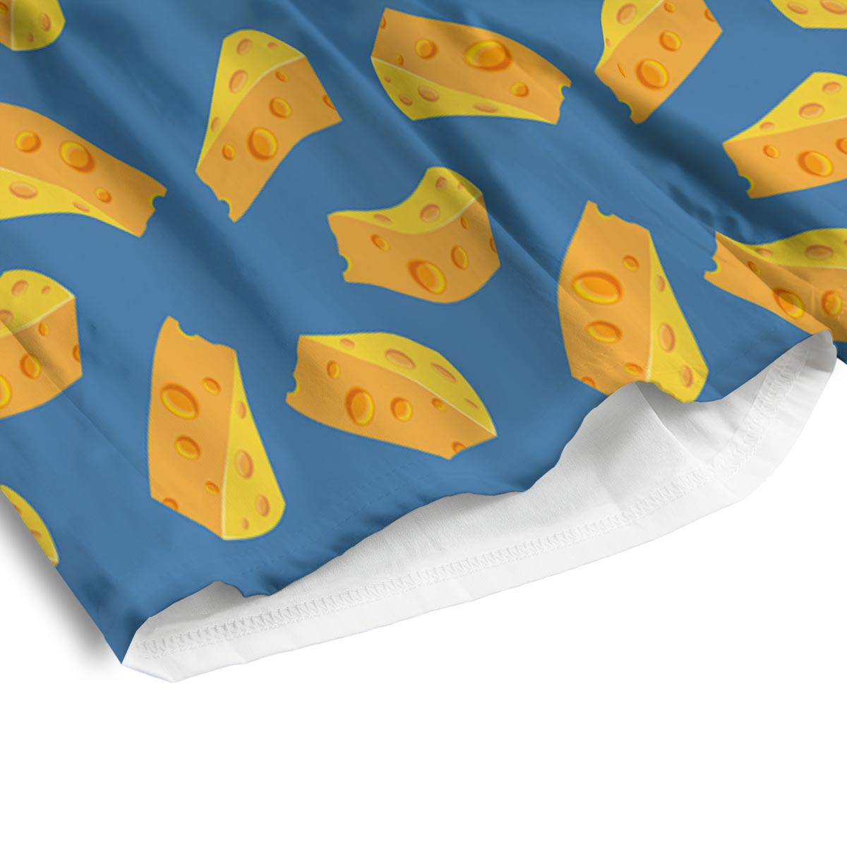 Cheese Slice Print Pattern Men's Athletic Shorts
