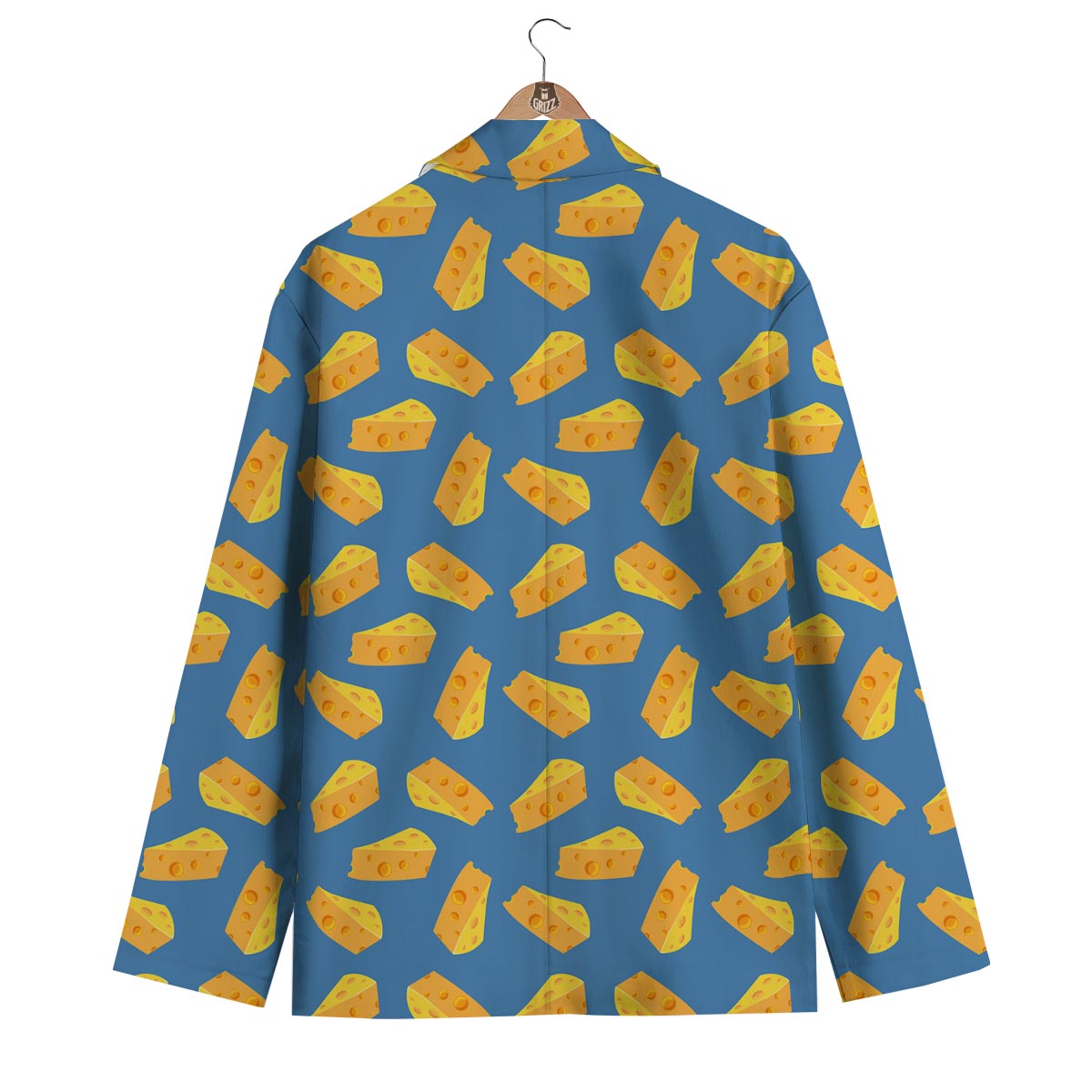 Cheese Slice Print Pattern Men's Blazer-grizzshop