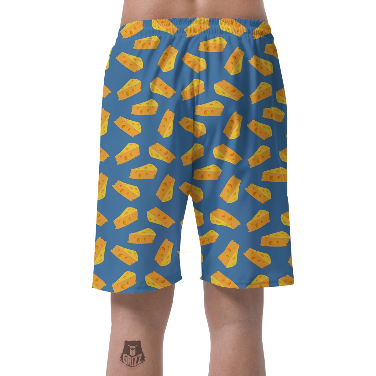 Cheese Slice Print Pattern Men's Shorts-grizzshop