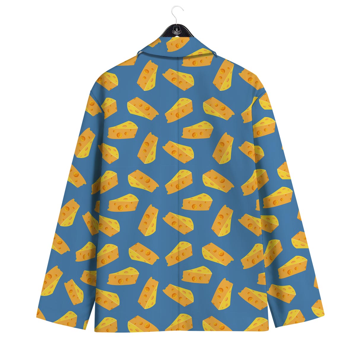 Cheese Slice Print Pattern Men's Sport Coat-grizzshop