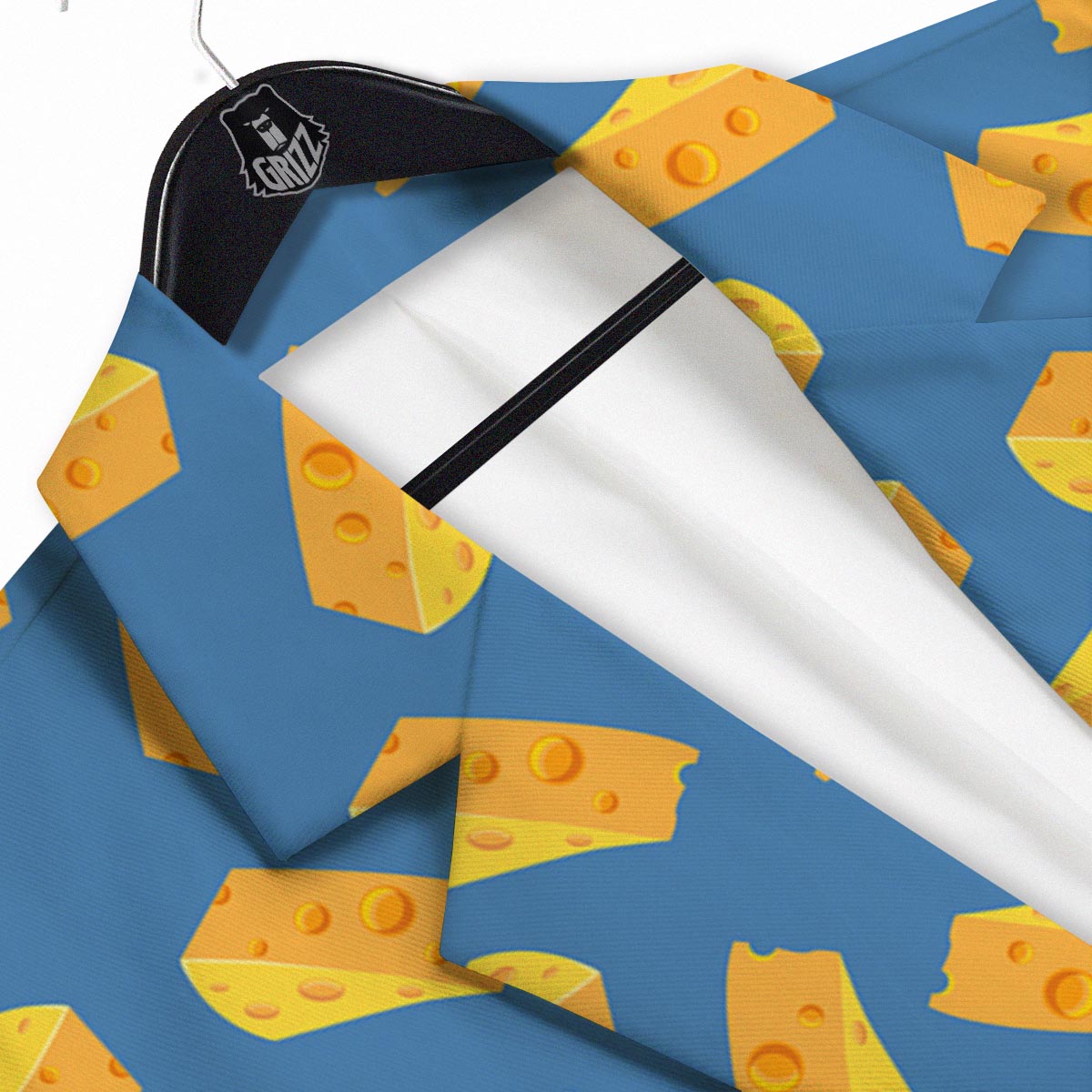 Cheese Slice Print Pattern Men's Sport Coat-grizzshop