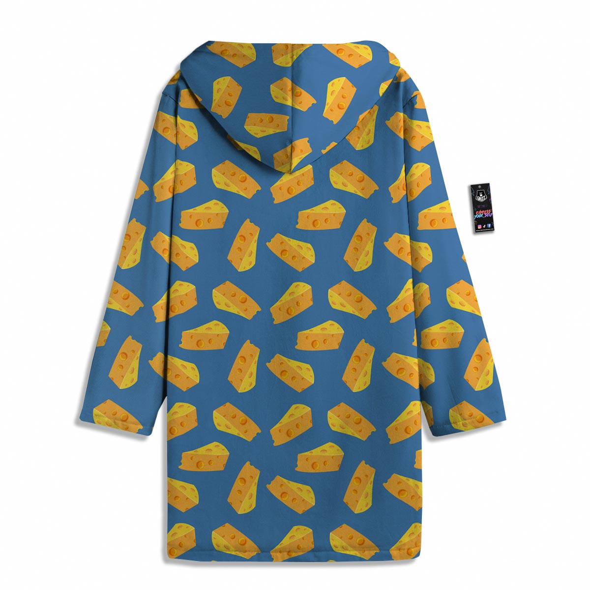 Cheese Slice Print Pattern Men's Windbreaker Jacket-grizzshop