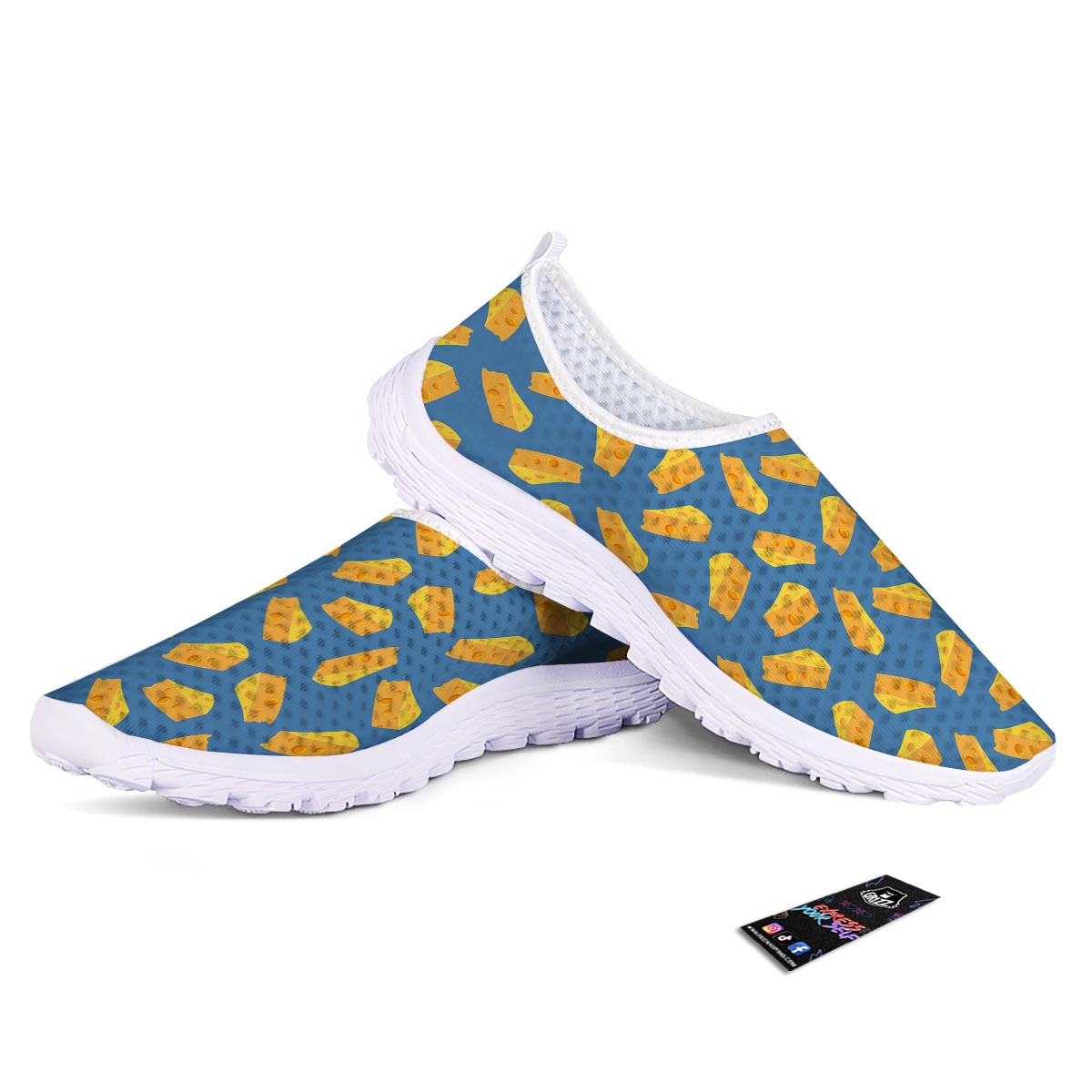 Cheese Slice Print Pattern Nurse Shoes-grizzshop