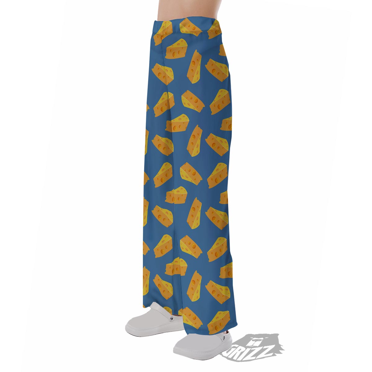 Cheese Slice Print Pattern Pajama Pants-grizzshop