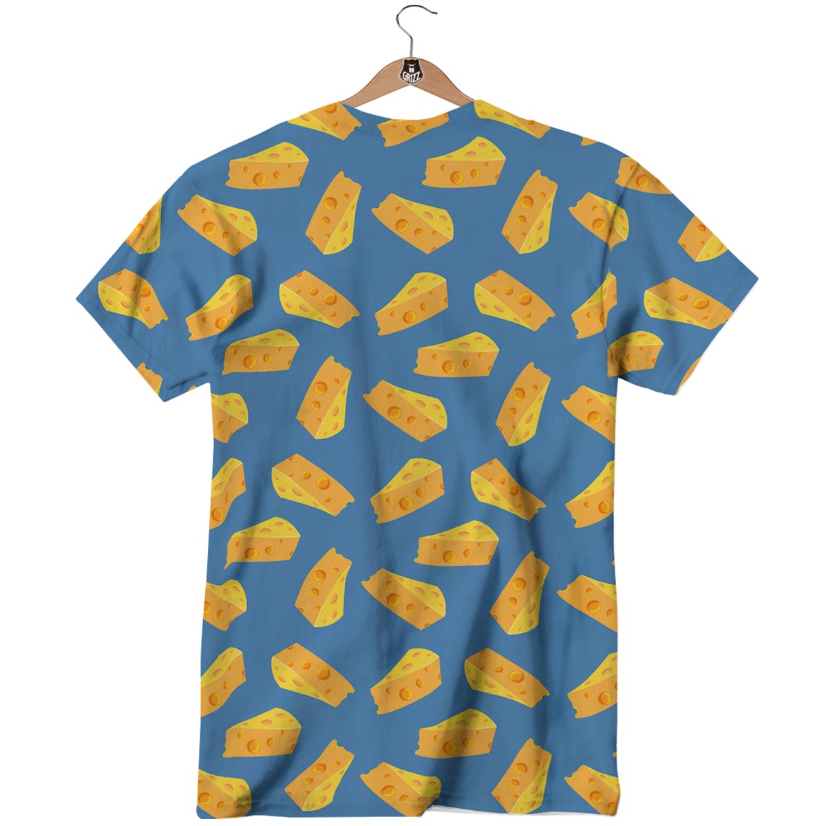 Cheese Slice Print Pattern T-Shirt-grizzshop