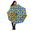 Cheese Slice Print Pattern Umbrella-grizzshop