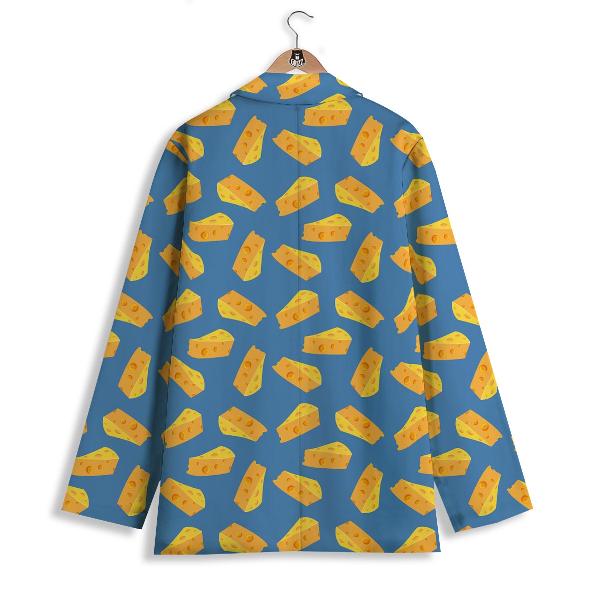 Cheese Slice Print Pattern Women's Blazer-grizzshop
