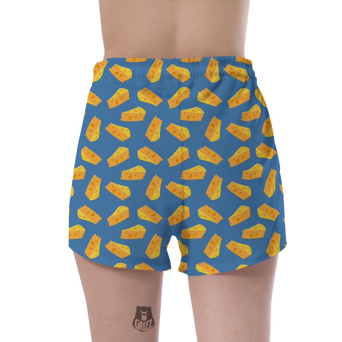 Cheese Slice Print Pattern Women's Shorts-grizzshop