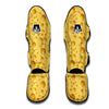 Cheese Surface Pattern Print Muay Thai Shin Guards-grizzshop