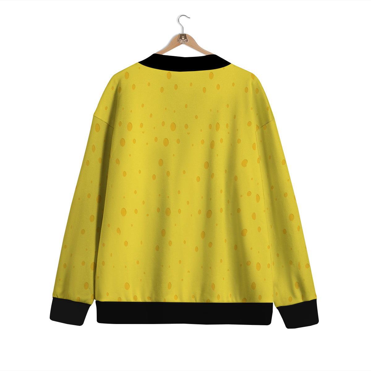 Cheese Yellow Print Pattern Cardigan-grizzshop