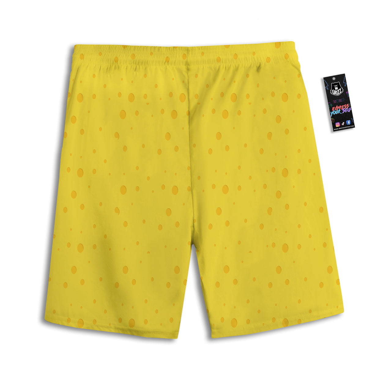 Cheese Yellow Print Pattern Men's Athletic Shorts