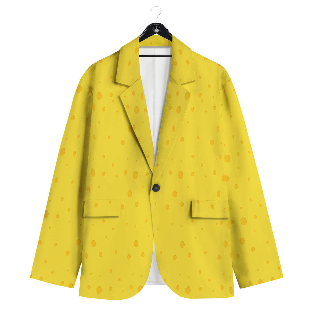 Cheese Yellow Print Pattern Men's Sport Coat-grizzshop