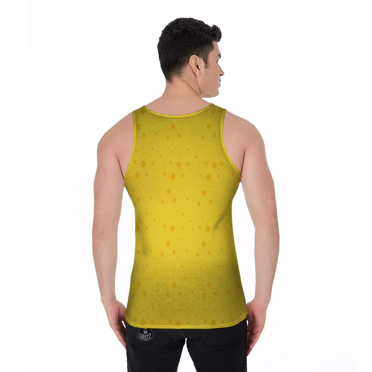 Cheese Yellow Print Pattern Men's Tank Top-grizzshop