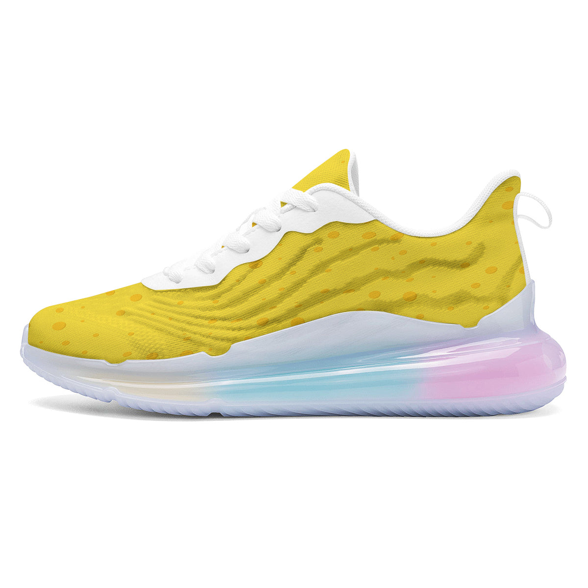 Cheese Yellow Print Pattern Running Sneakers-grizzshop