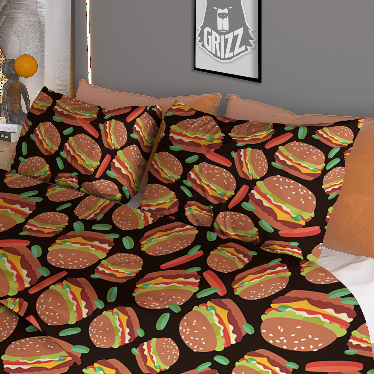 Cute Christmas Elements Print Pattern Duvet Cover Bedding Set