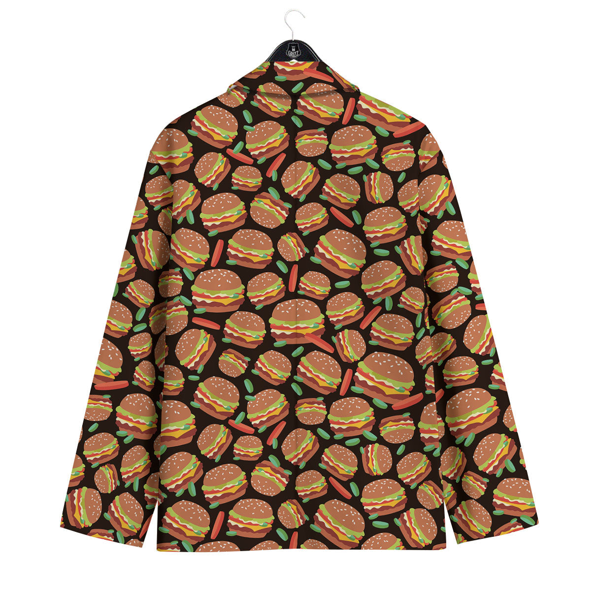 Cheeseburger Print Pattern Men's Sport Coat-grizzshop