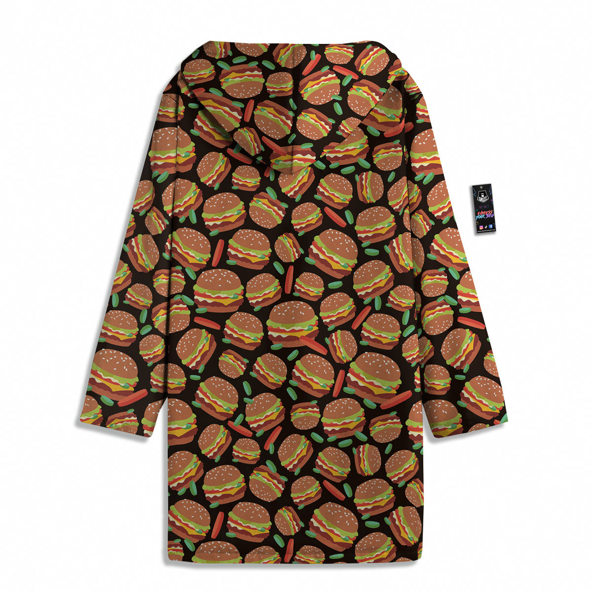 Cheeseburger Print Pattern Men's Windbreaker Jacket-grizzshop