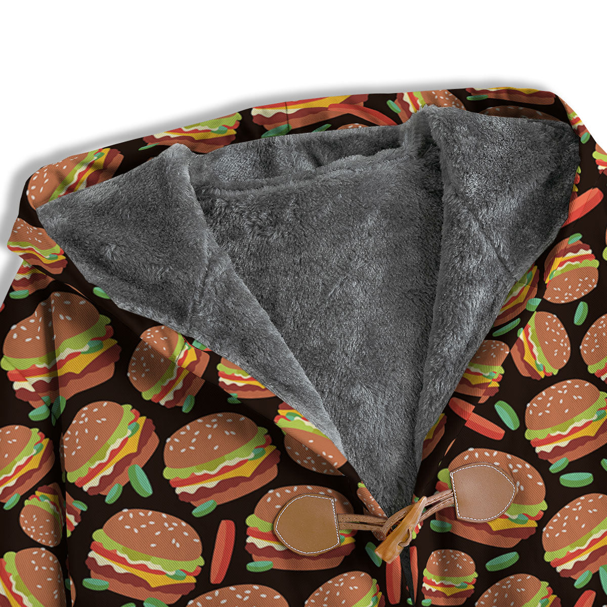 Cheeseburger Print Pattern Men's Windbreaker Jacket-grizzshop