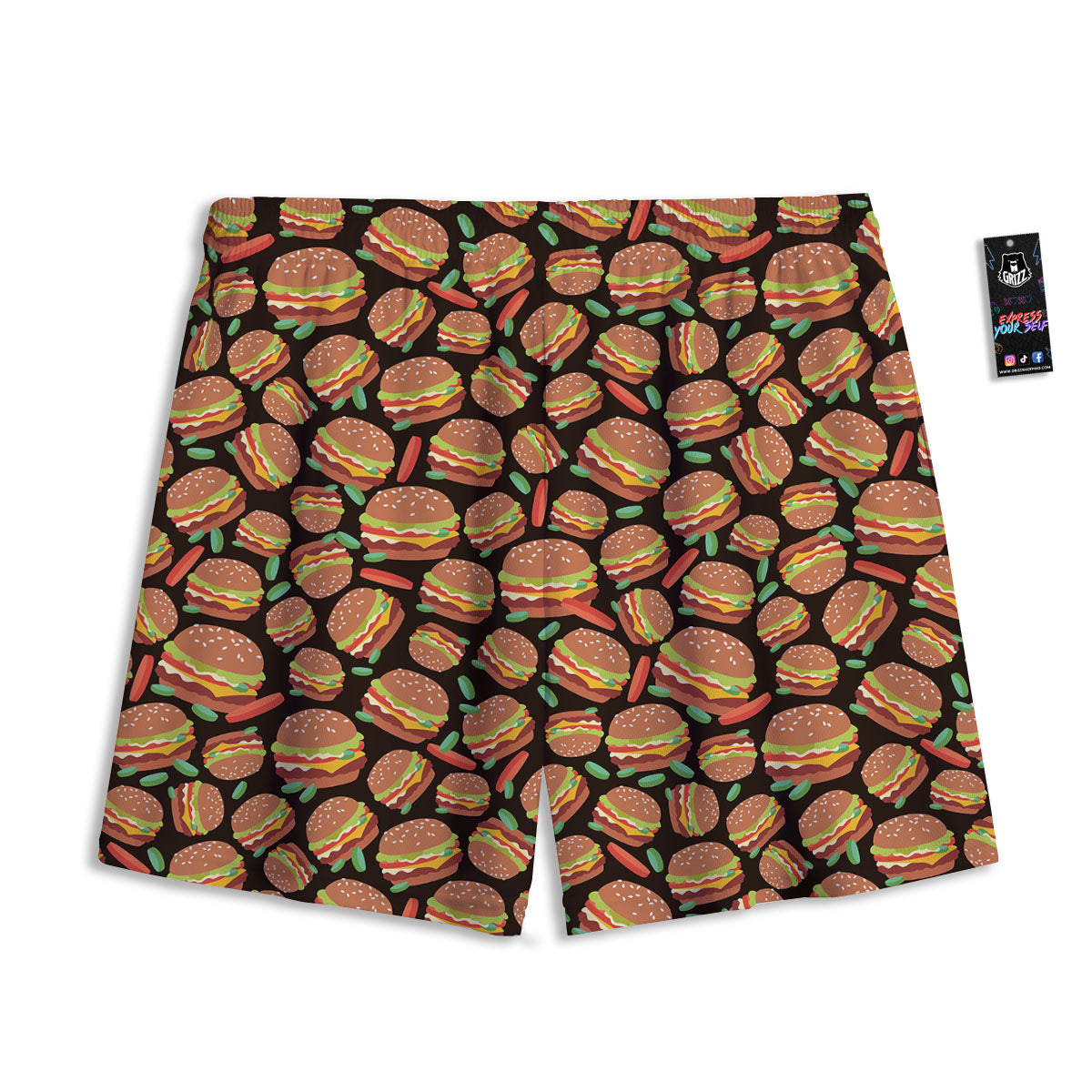 Cute Christmas Elements Print Pattern Mesh Shorts