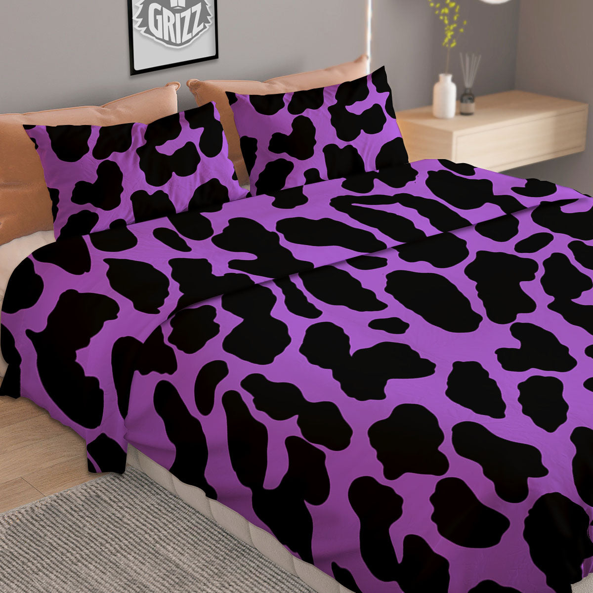 Candlestick Stock Market Print Duvet Cover Bedding Set