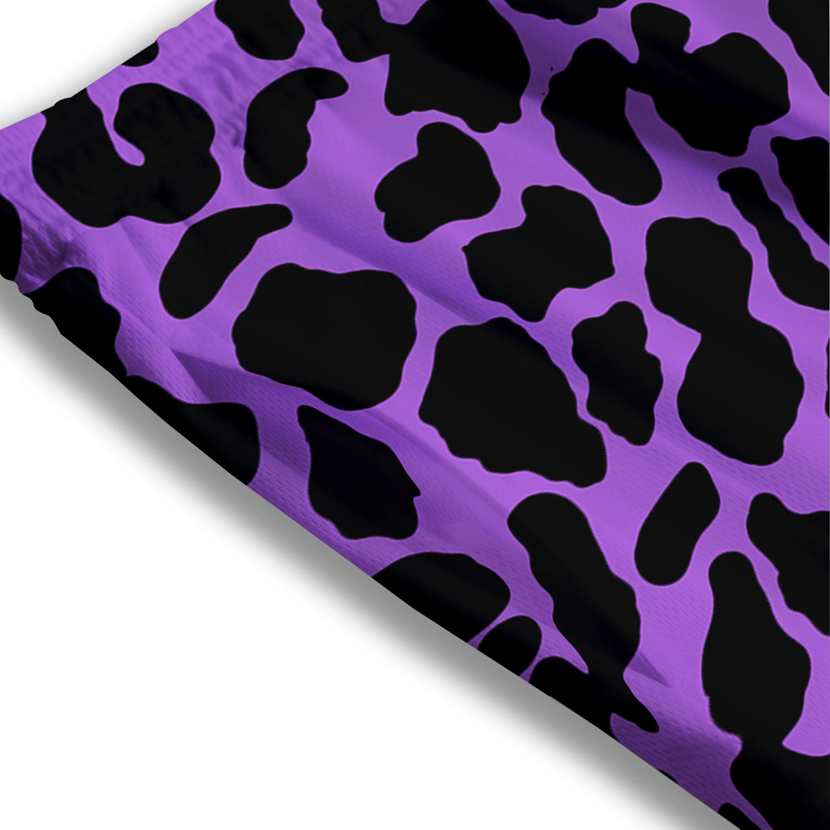 Cheetah Black And Purple Print Mesh Shorts