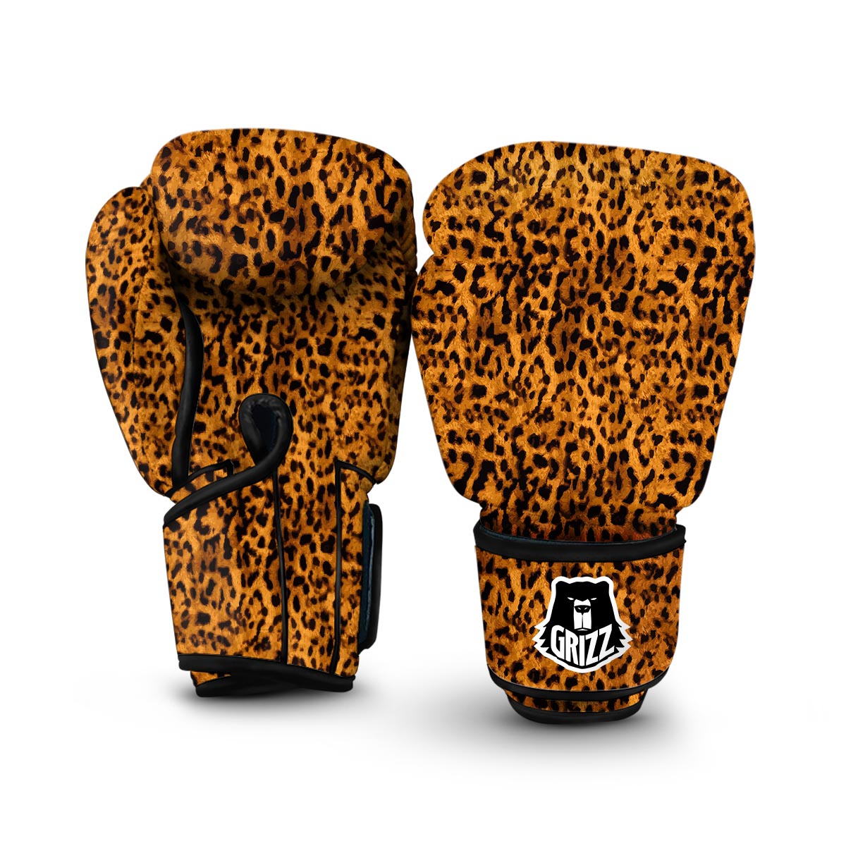 Cheetah Gold Print Boxing Gloves-grizzshop