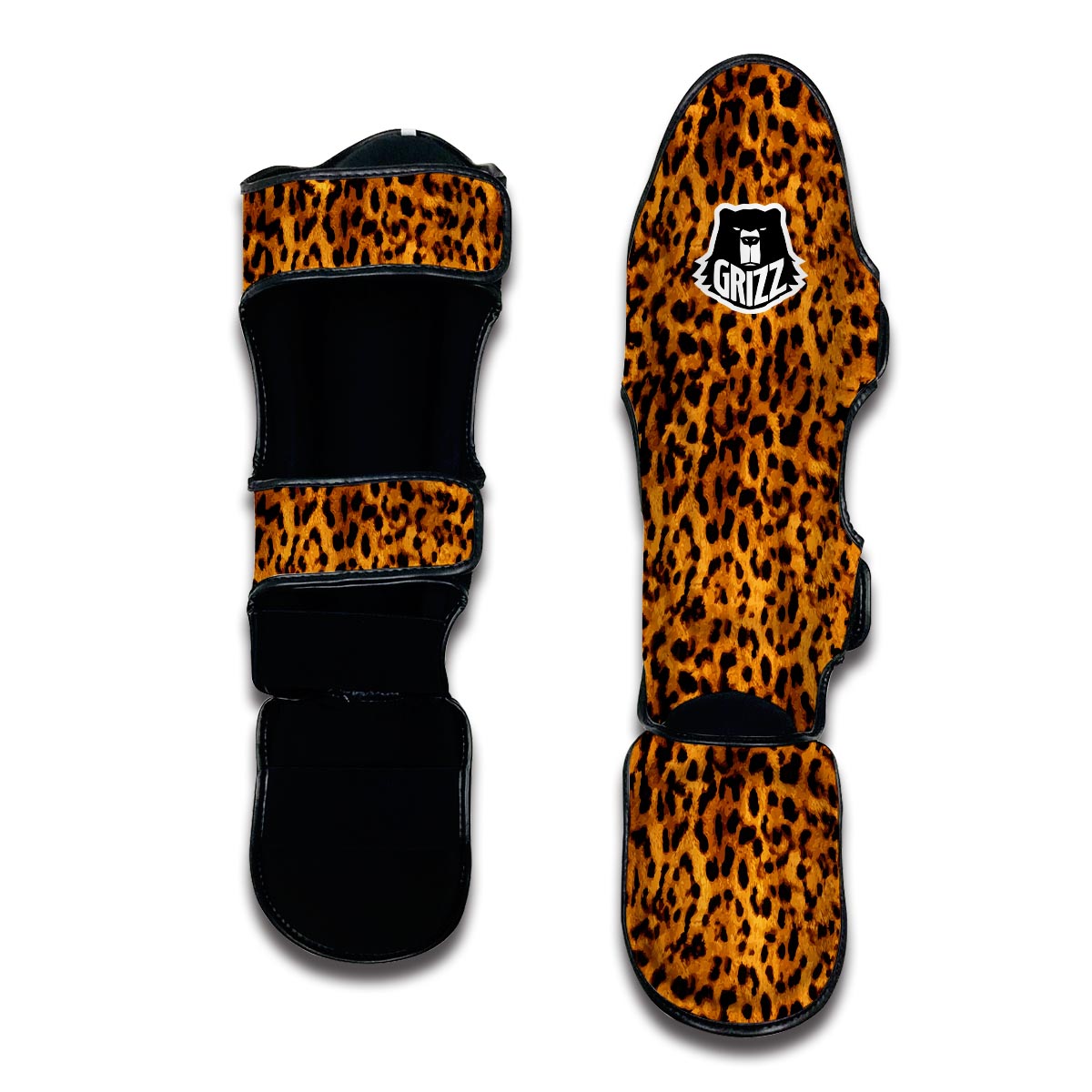 Cheetah Gold Print Muay Thai Shin Guards-grizzshop