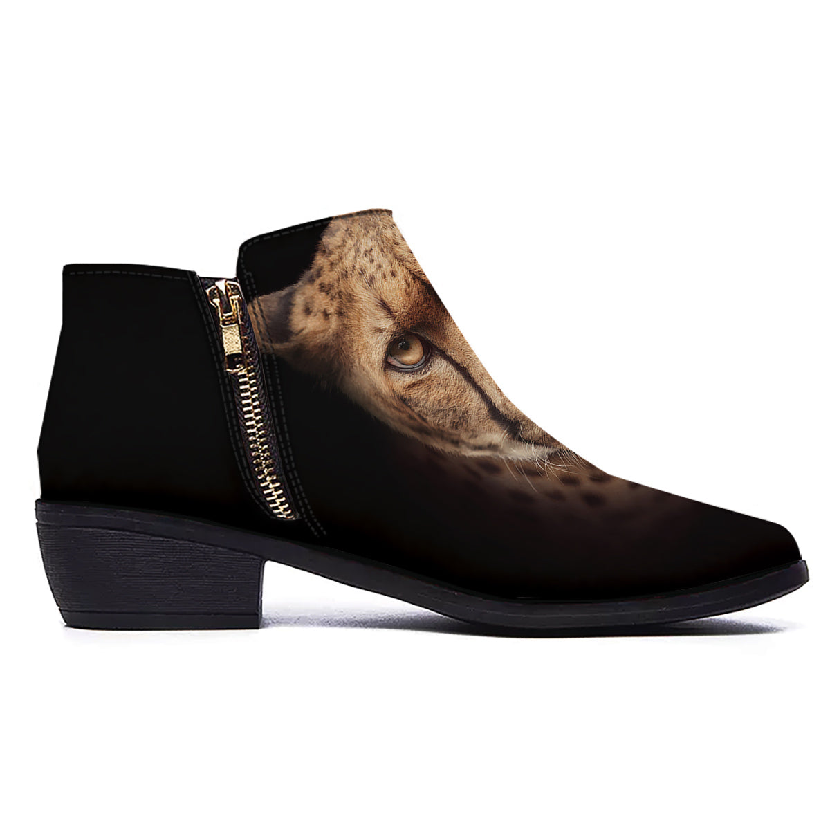 Cheetah Print Ankle Boots-grizzshop