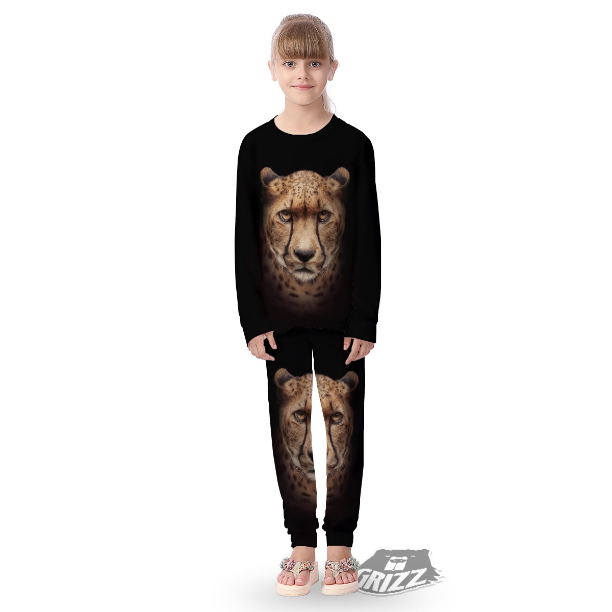 Cheetah Print Kid's Pajamas-grizzshop