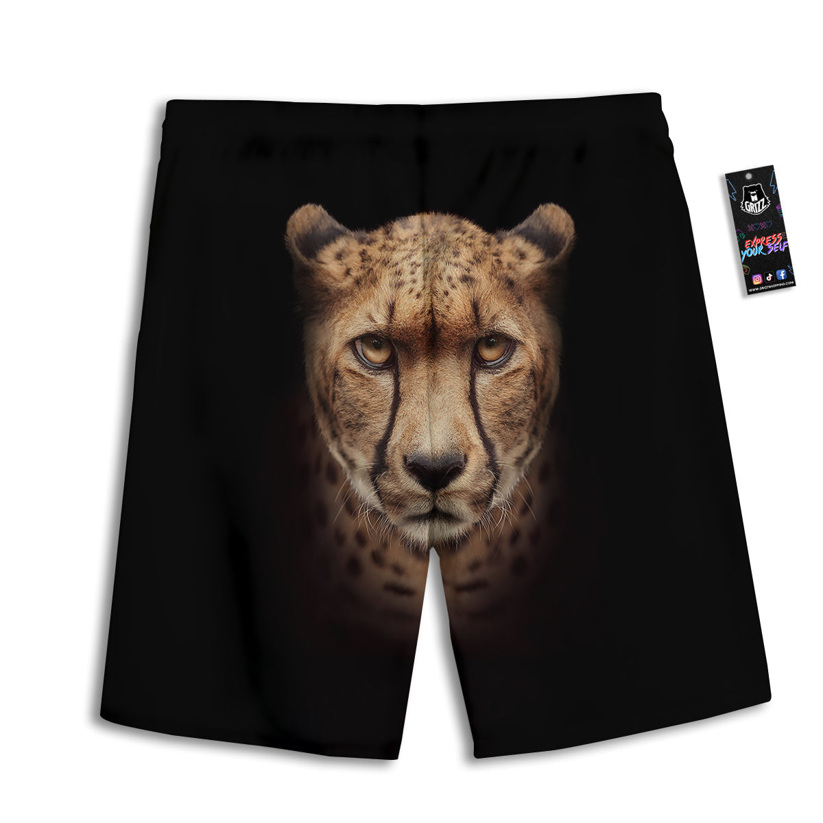 Cheetah Print Men's Athletic Shorts