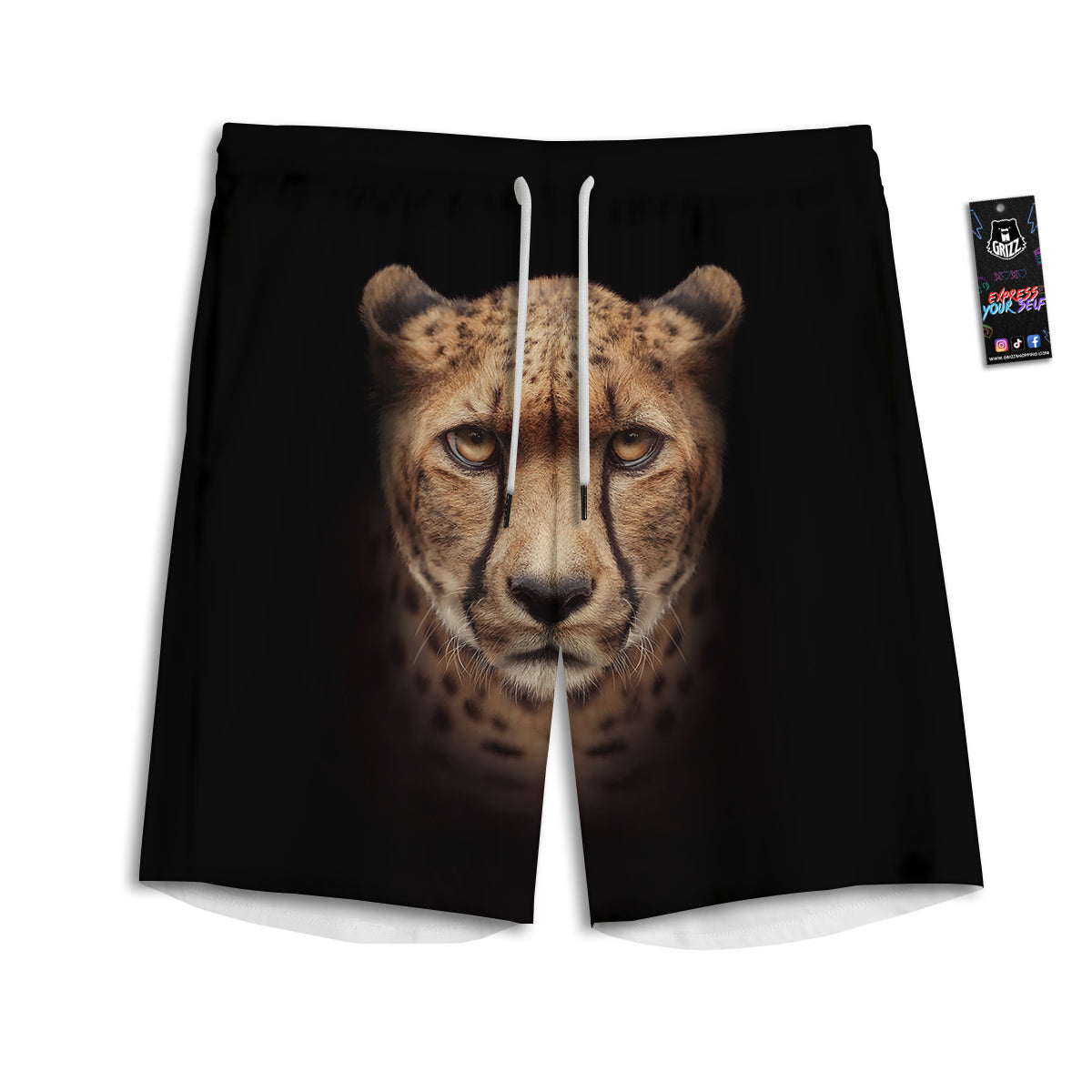 Cheetah Print Men's Athletic Shorts