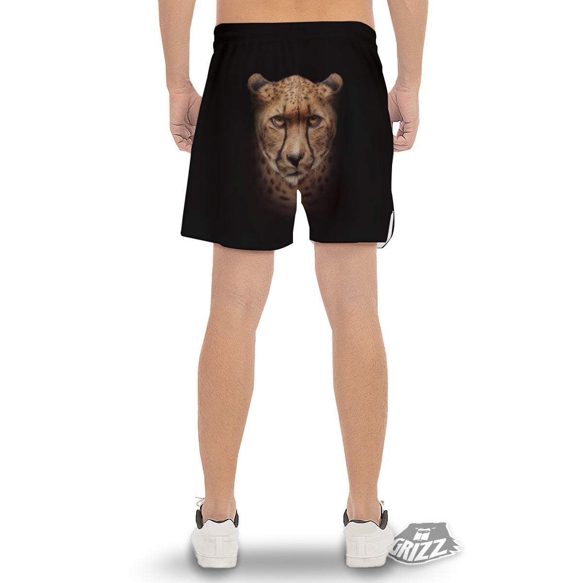 Cheetah Print Men's Gym Shorts-grizzshop