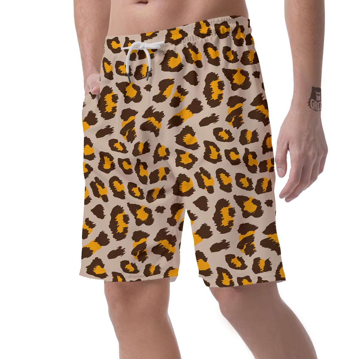 Cheetah Print Men's Shorts-grizzshop