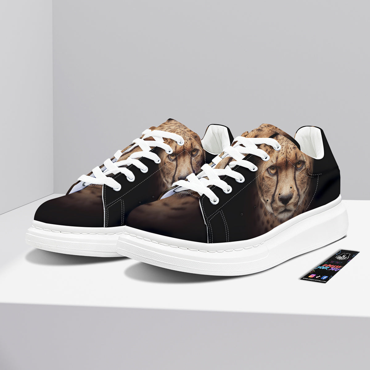 Cheetah Print Platform Shoes-grizzshop