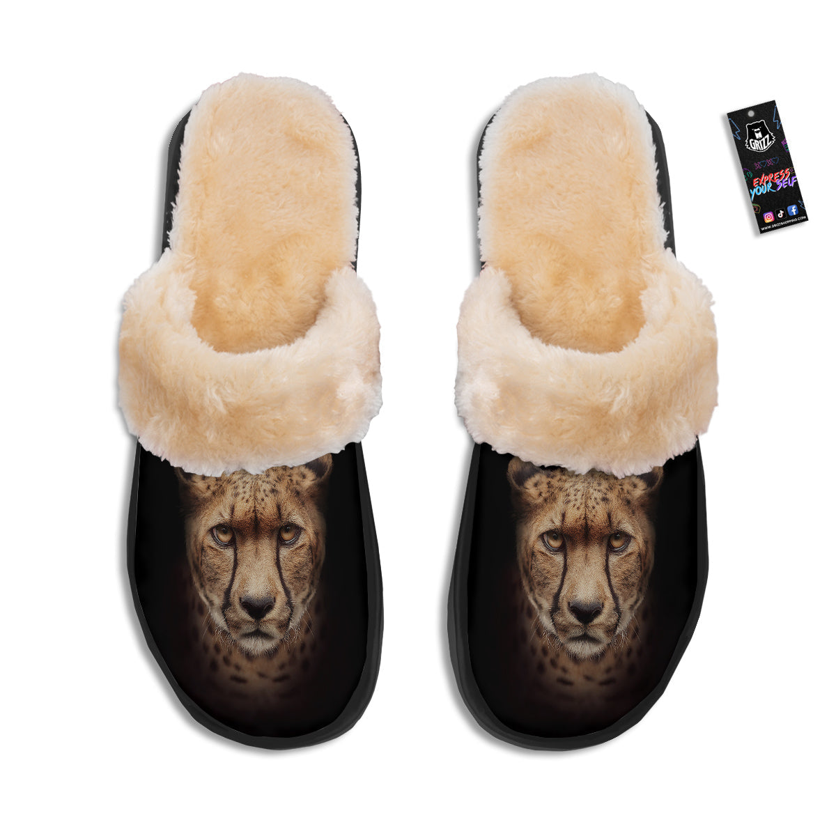 Cheetah Print Slippers-grizzshop
