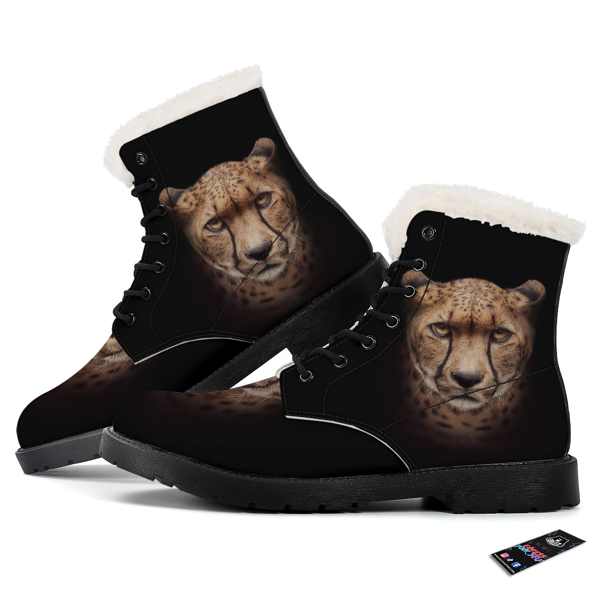 Cheetah Print Winter Boots-grizzshop