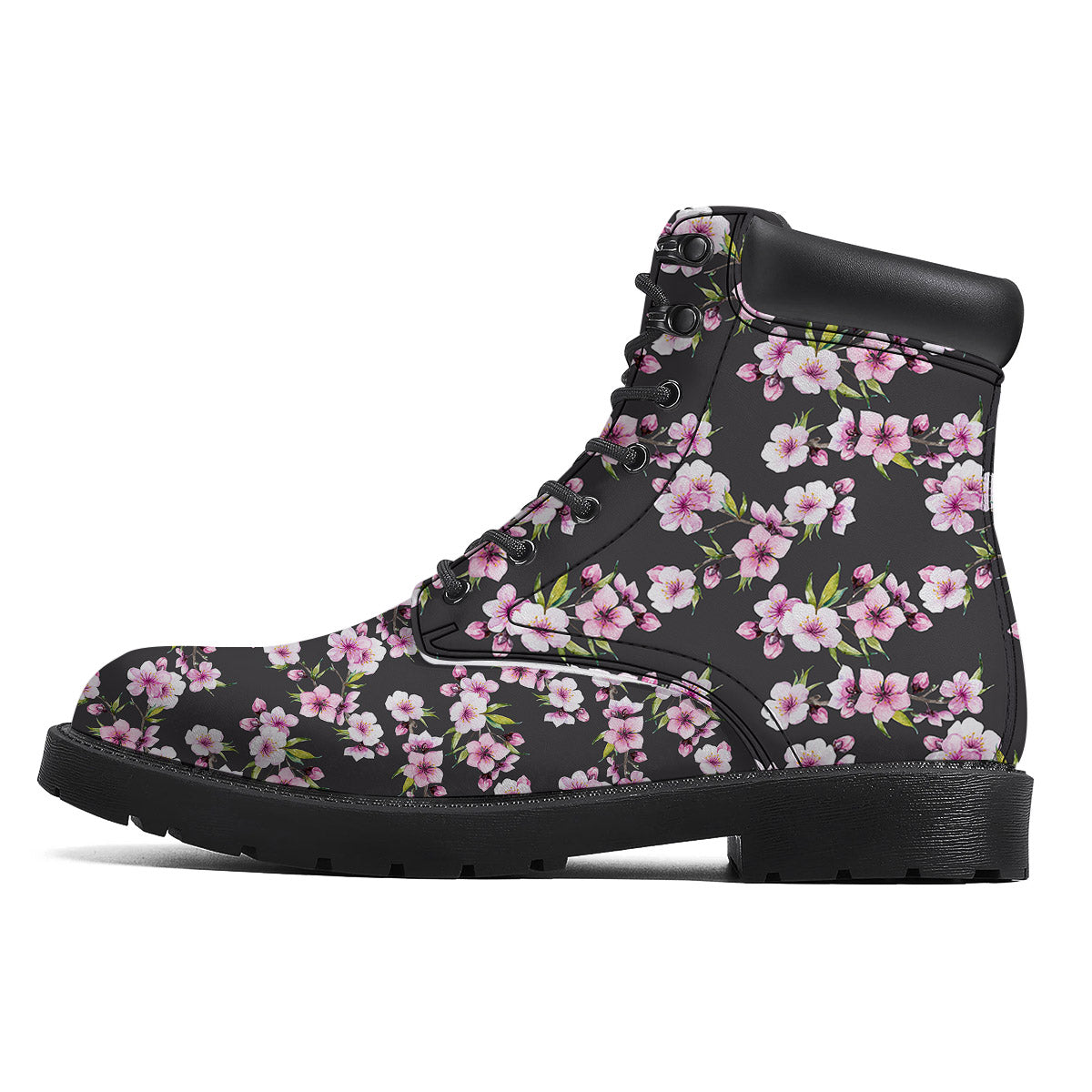 Cherry Blossom Chinese Print Pattern Boots-grizzshop