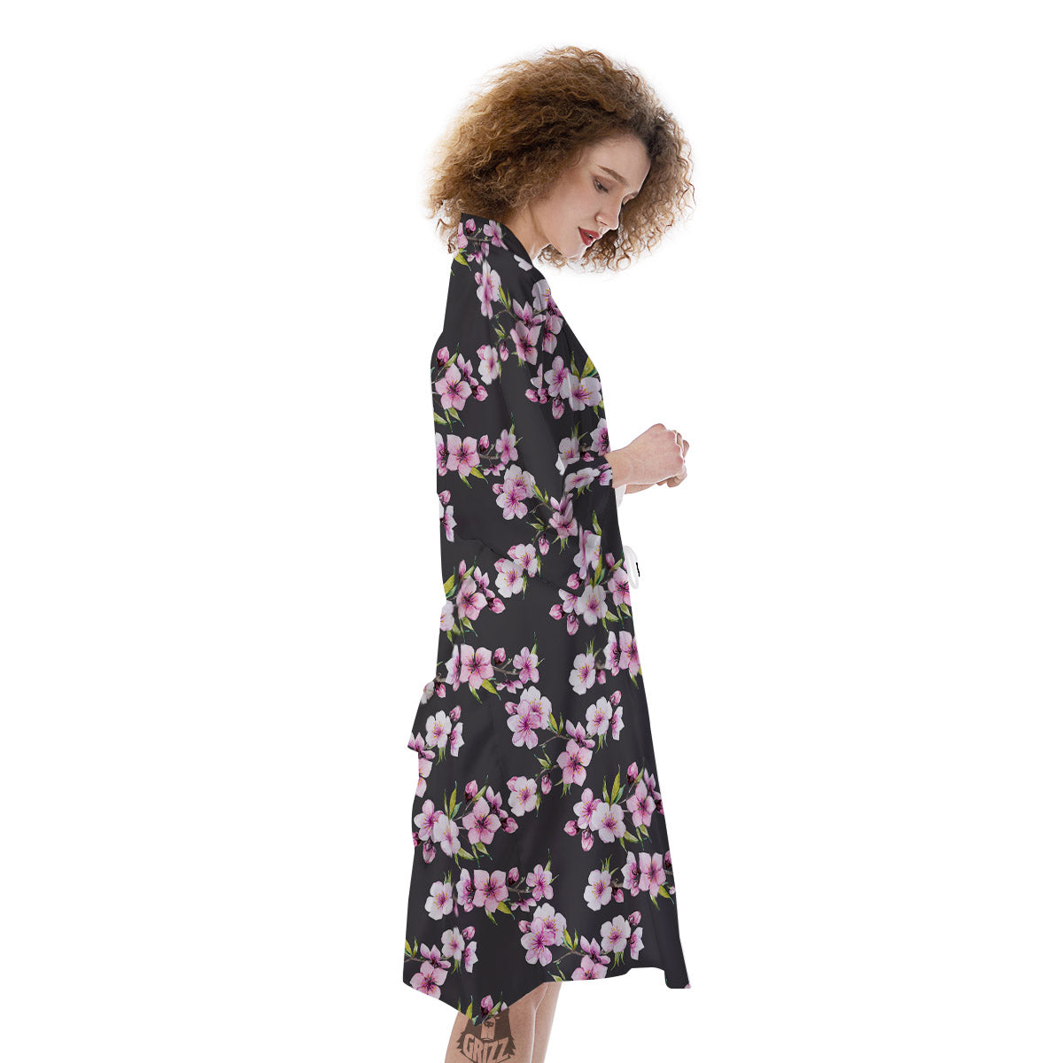 Cherry Blossom Chinese Print Pattern Kimono-grizzshop