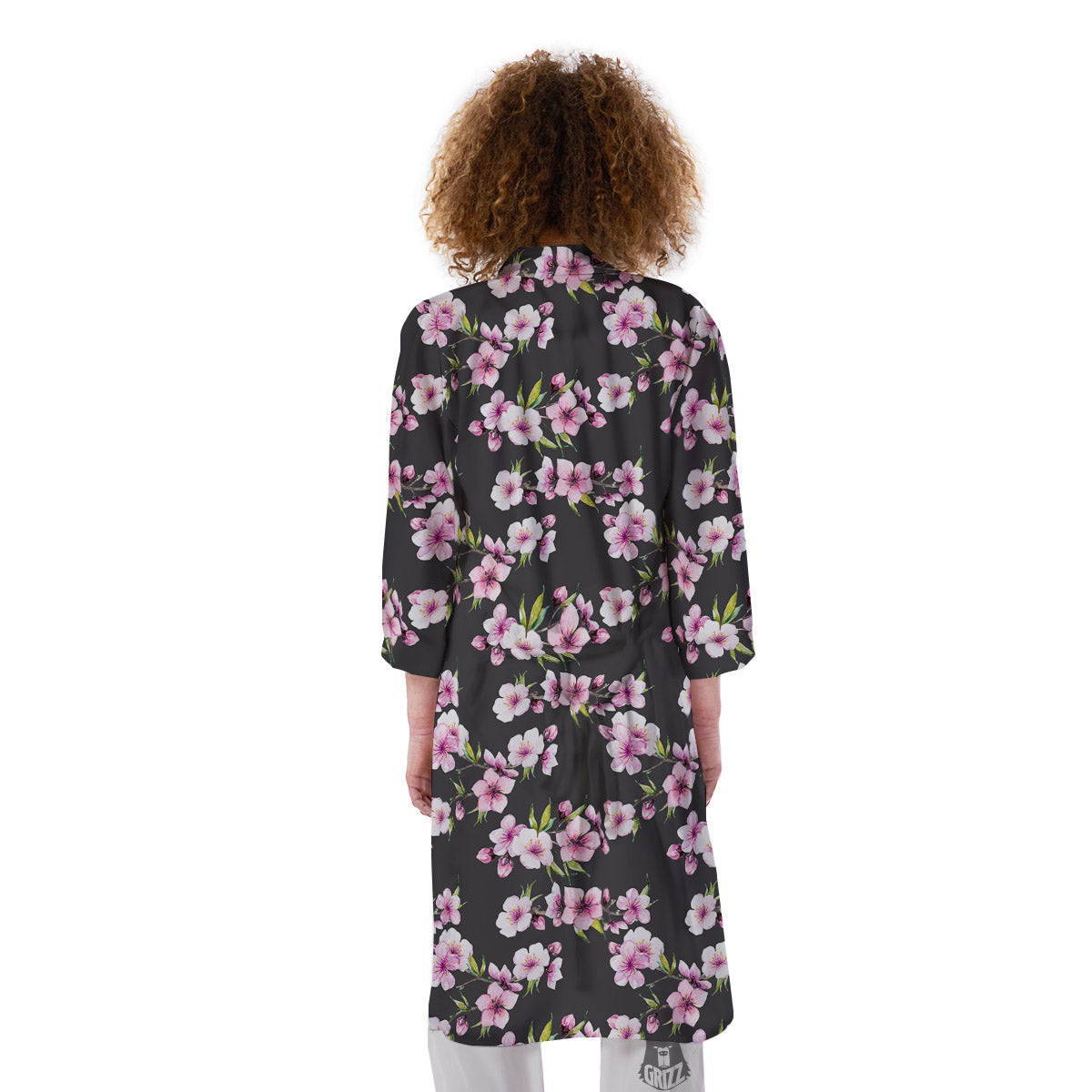 Cherry Blossom Chinese Print Pattern Kimono-grizzshop
