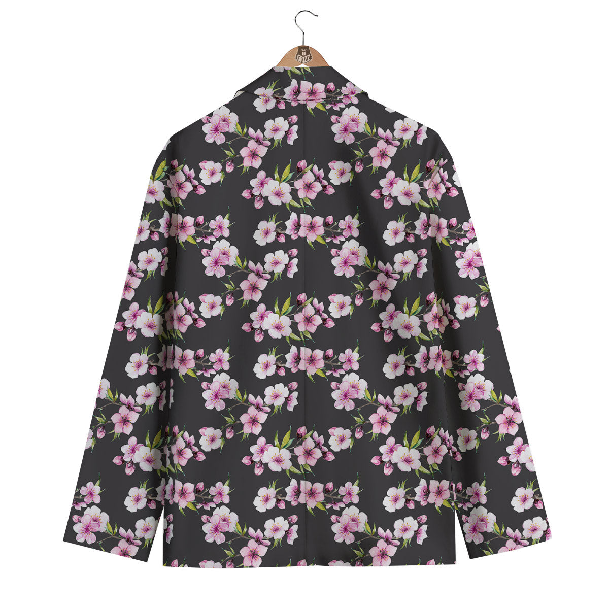 Cherry Blossom Chinese Print Pattern Men's Blazer-grizzshop