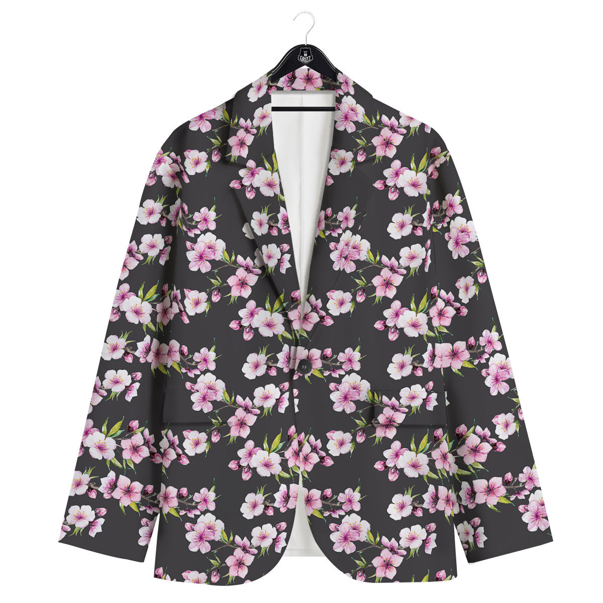 Cherry Blossom Chinese Print Pattern Men's Sport Coat-grizzshop
