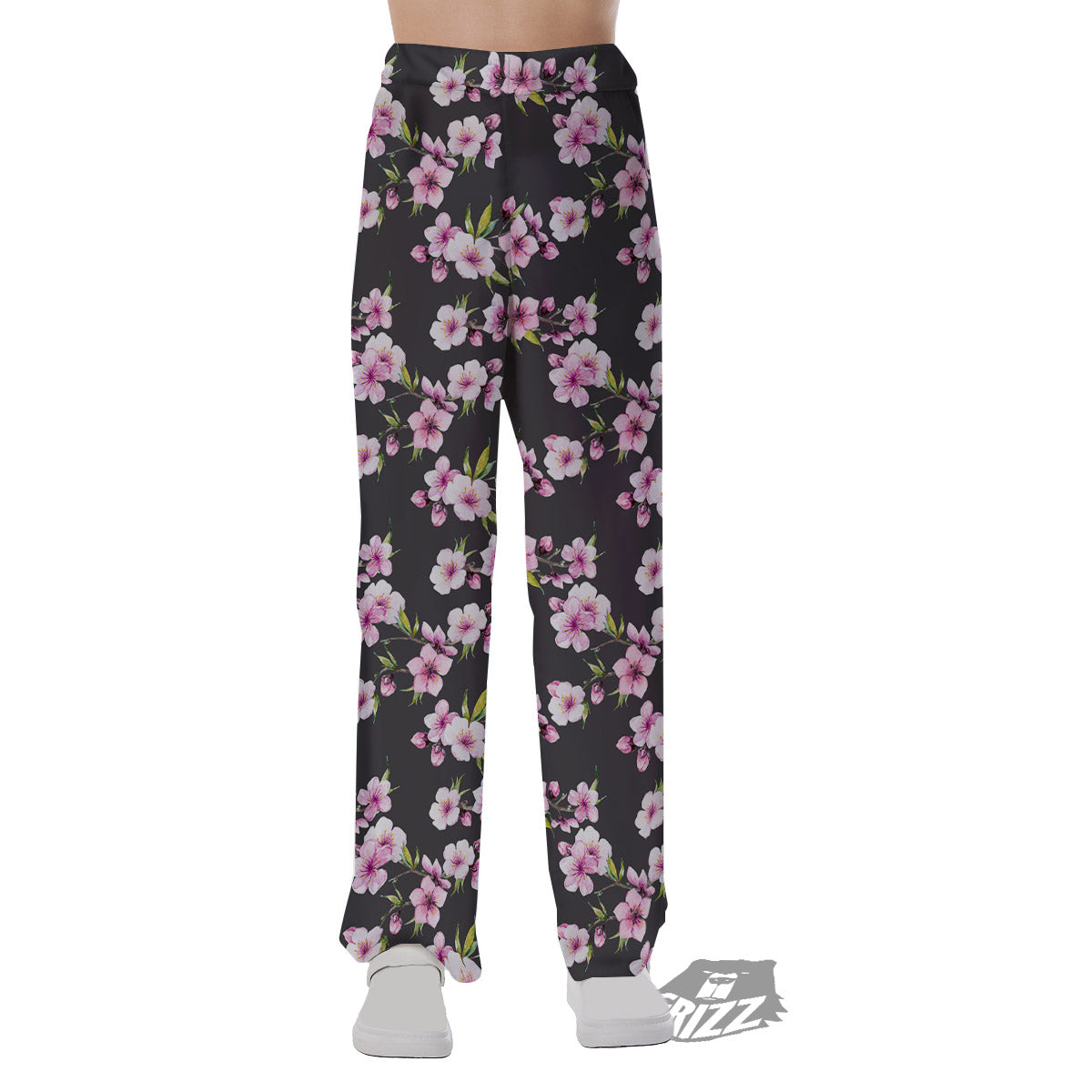 Cherry Blossom Chinese Print Pattern Pajama Pants-grizzshop