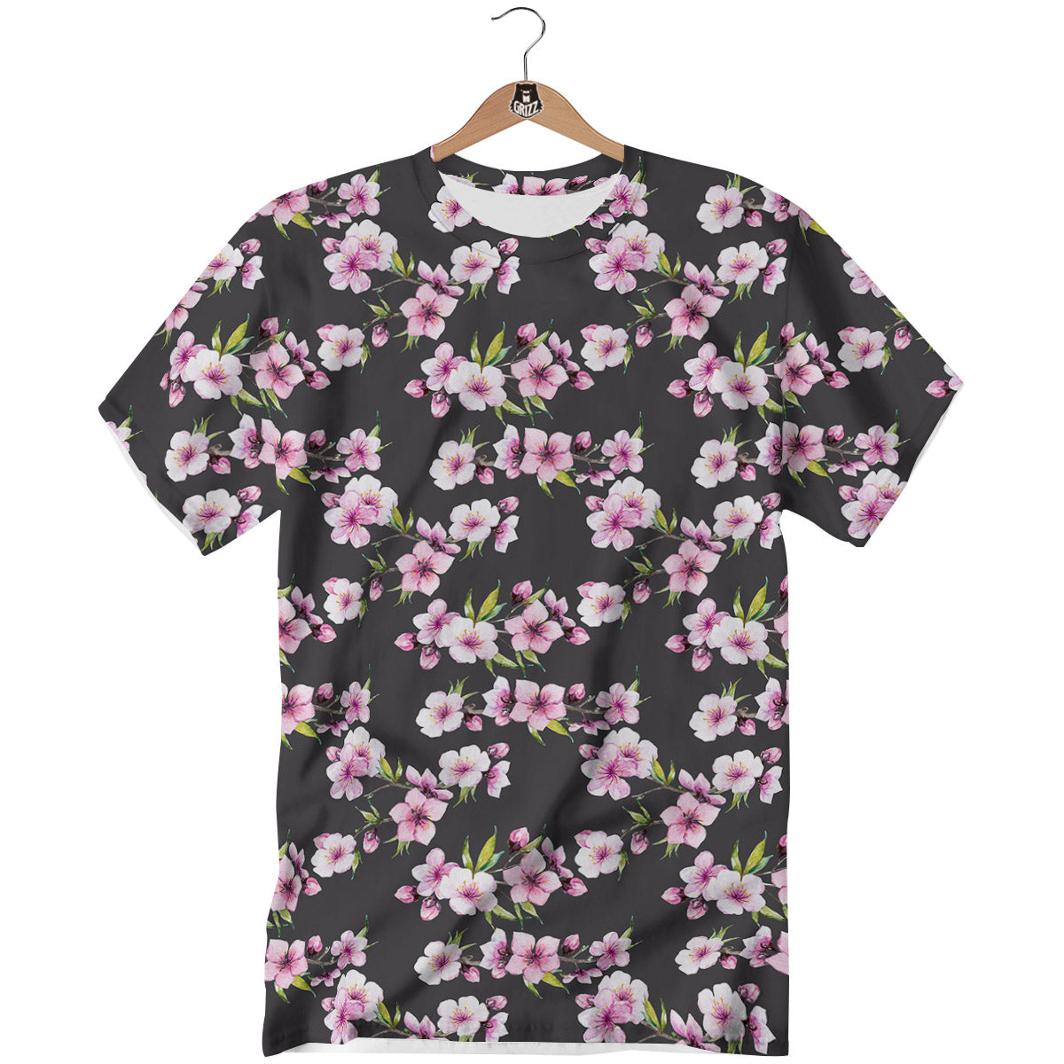 Cherry Blossom Chinese Print Pattern T-Shirt-grizzshop