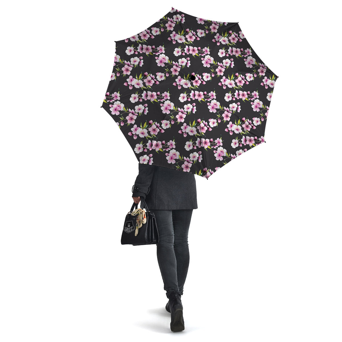 Cherry Blossom Chinese Print Pattern Umbrella-grizzshop