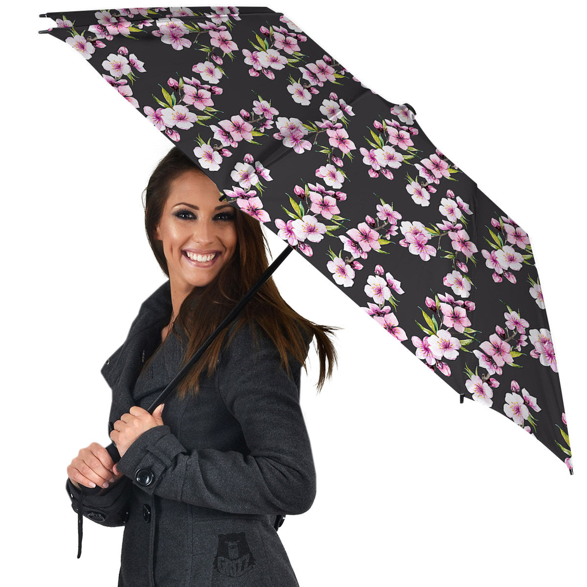 Cherry Blossom Chinese Print Pattern Umbrella-grizzshop