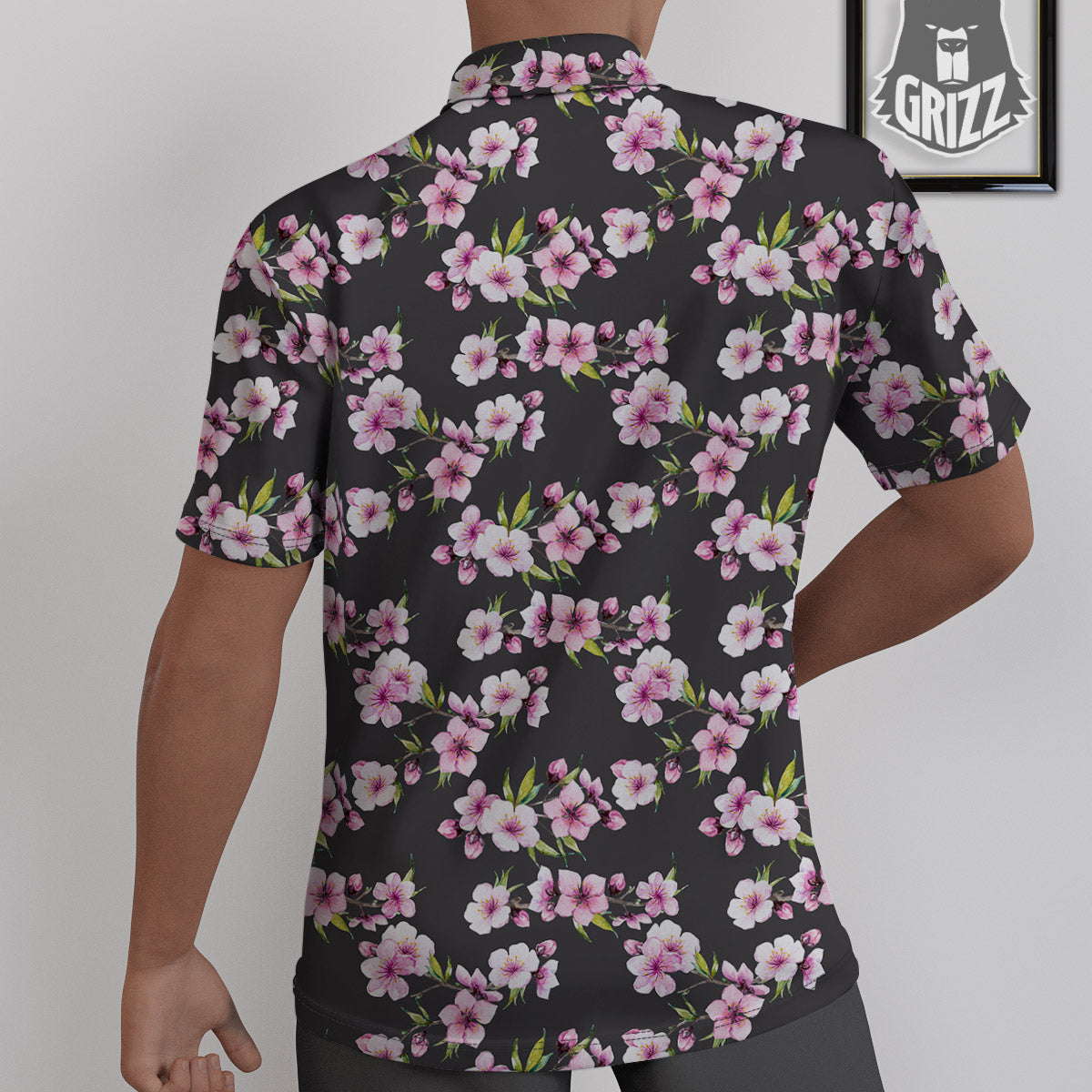 Cherry Blossom Chinese Print Pattern Untucked Shirts-grizzshop